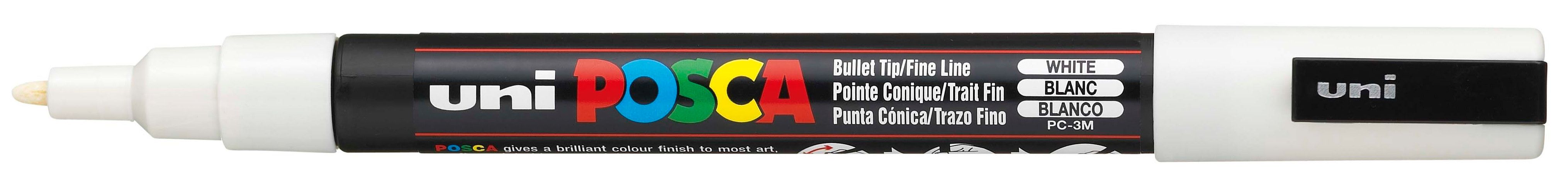 Перманентен маркер Uniball Posca на водна основа – Бял