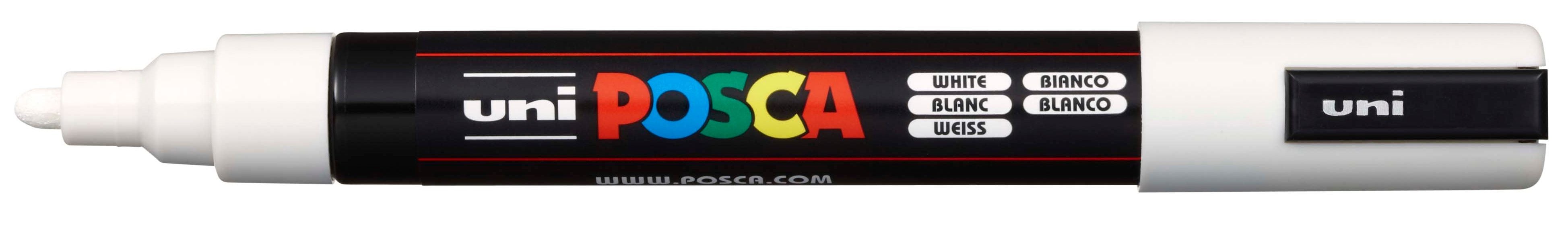 Перманентен маркер Uniball Posca на водна основа – Бял, 1.8 mm