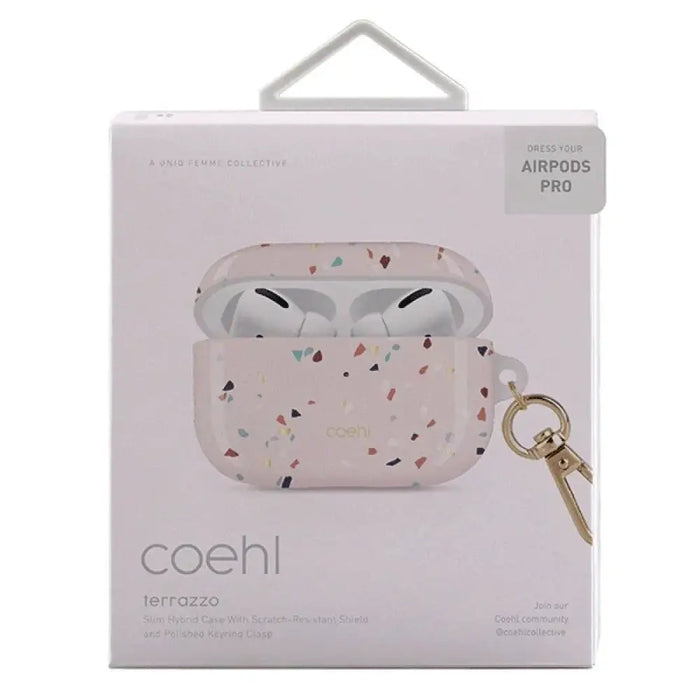 Уникален калъф Coehl Terrazzo AirPods Pro Pink/Blush Pink