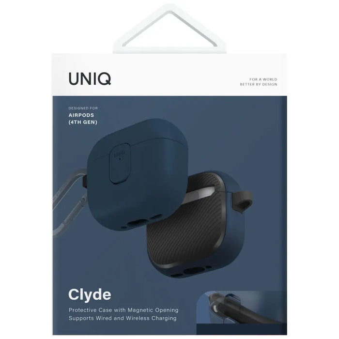 Uniq Clyde Lock Case за AirPods 4 - син