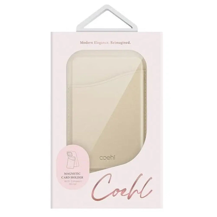 Uniq Coehl Esme магнитен портфейл с огледало и стойка Cream