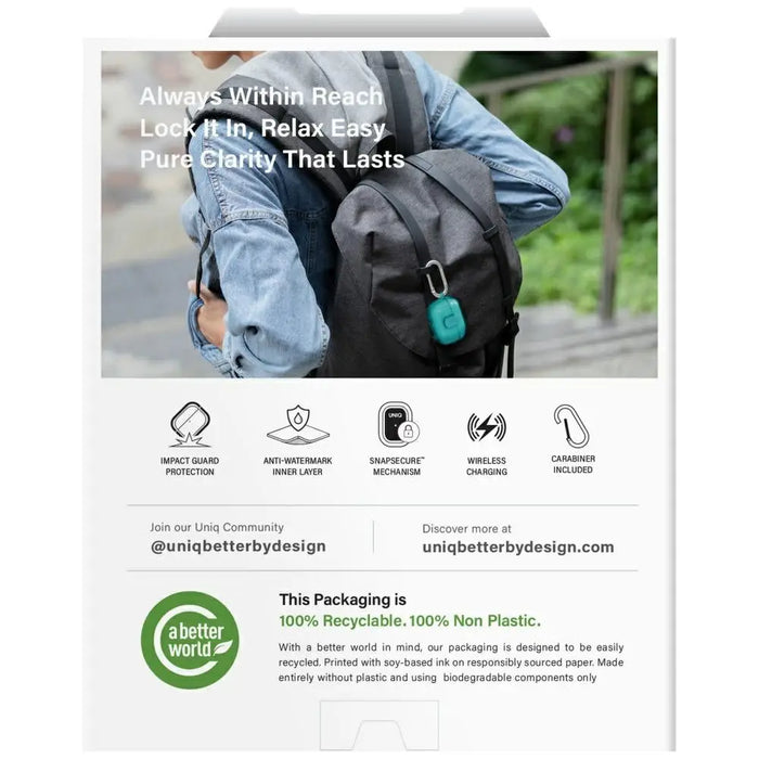 Uniq Glase Pro Case за AirPods Pro 3 Lock Case - Прозрачен