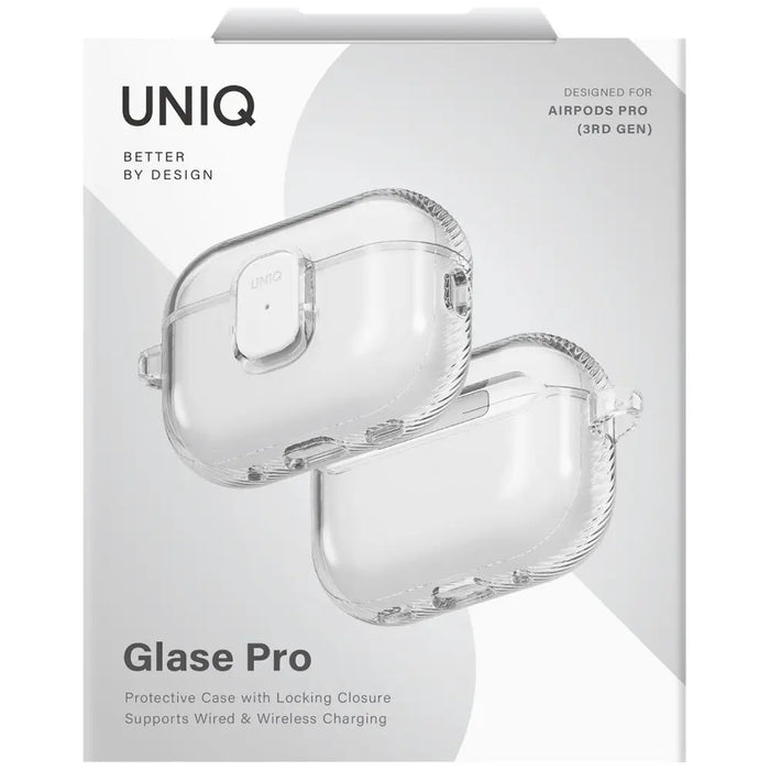 Uniq Glase Pro Case за AirPods Pro 3 Lock Case - Прозрачен
