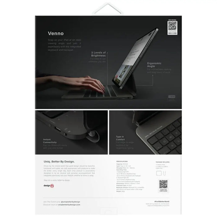 Uniq Venno Pro Magnetic Smart Case с клавиатура за iPad Air
