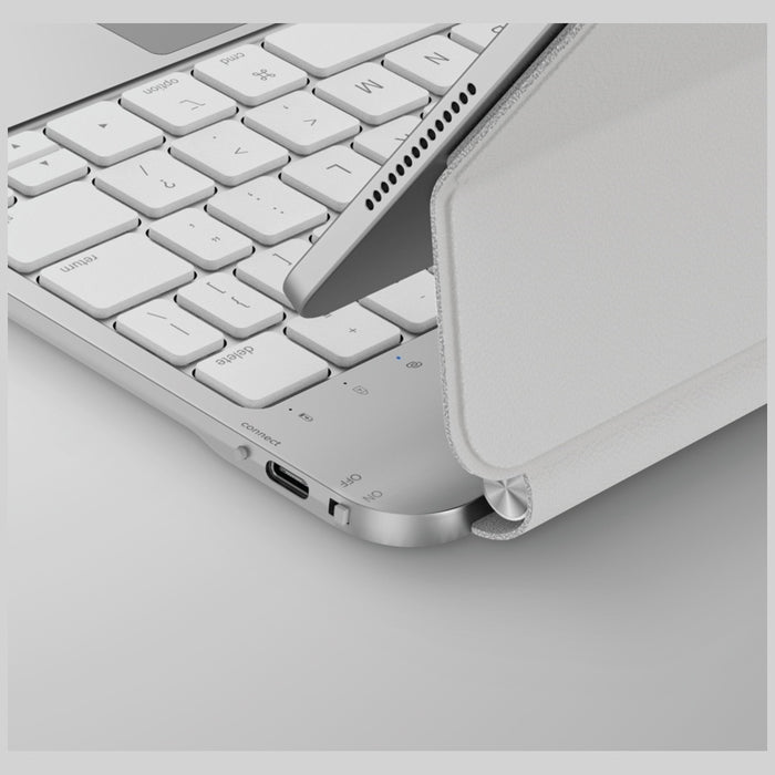 Uniq Venno Pro Magnetic Smart Case с клавиатура за iPad Air 10.9" (2020/2022) / Pro 11" (2021/2022) / Air 11" (2024/2025/2026) - бял