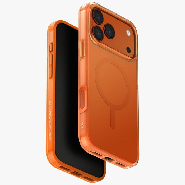 Uniq Clario Magclick калъф за зареждане за iPhone 17 Pro Max - оранжев
