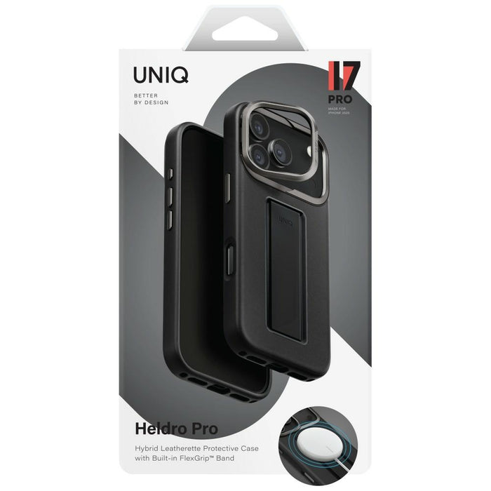 Uniq Heldro Pro Magclick калъф за зареждане за iPhone 17 Pro - черен