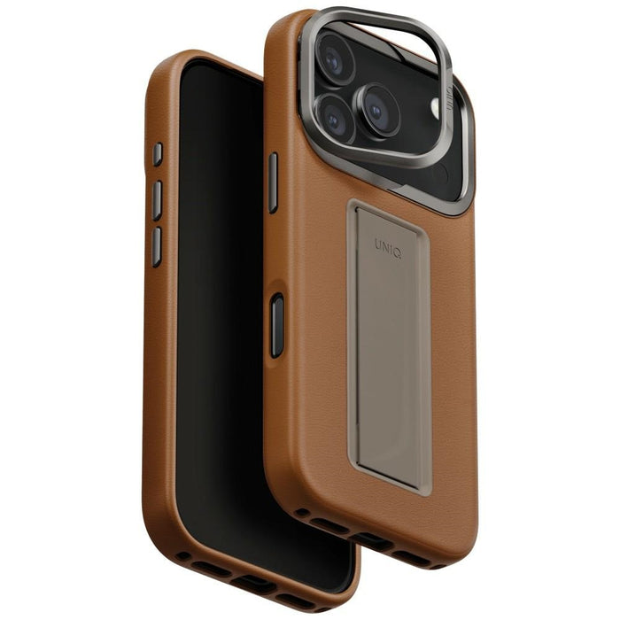 Uniq Heldro Pro Magclick калъф за зареждане за iPhone 17 Pro - кафяв