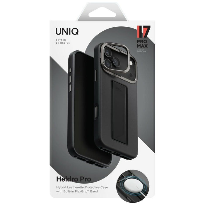 Uniq Heldro Pro Magclick калъф за зареждане за iPhone 17 Pro Max - черен