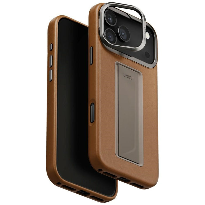 Uniq Heldro Pro Magclick калъф за зареждане за iPhone 17 Pro Max - кафяв