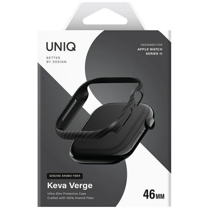 Калъф Uniq Keva Verge за Apple Watch 46 мм - черен