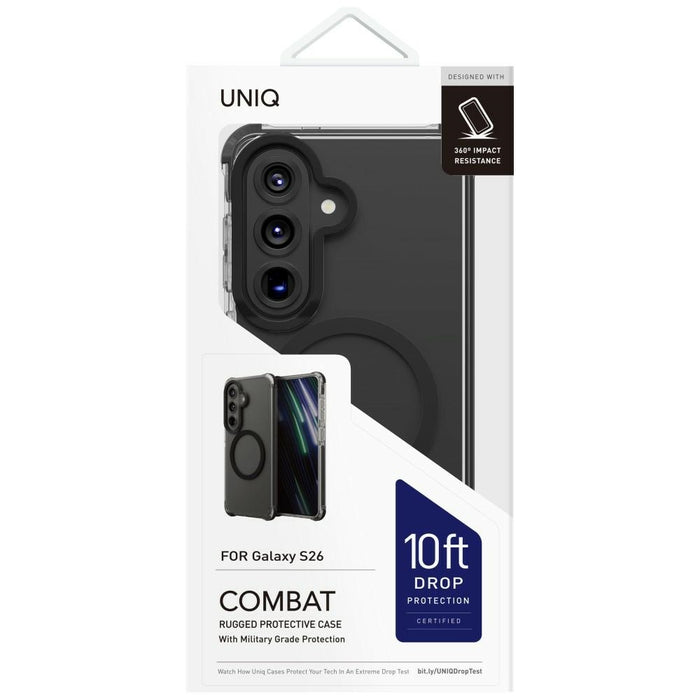 Калъф Uniq Combat за Samsung Galaxy S26 с магнезиево зареждане - черен