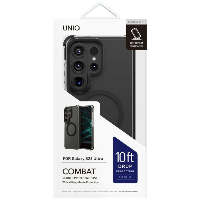 Калъф Uniq Combat за Samsung Galaxy S26 Ultra с магнезиево зареждане - черен