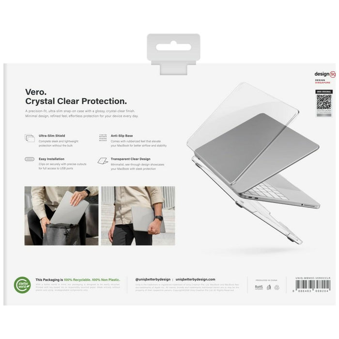 Калъф Uniq Vero за MacBook Neo - прозрачен