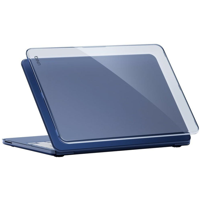 Uniq Vero калъф за MacBook Neo - полупрозрачен, тъмносин