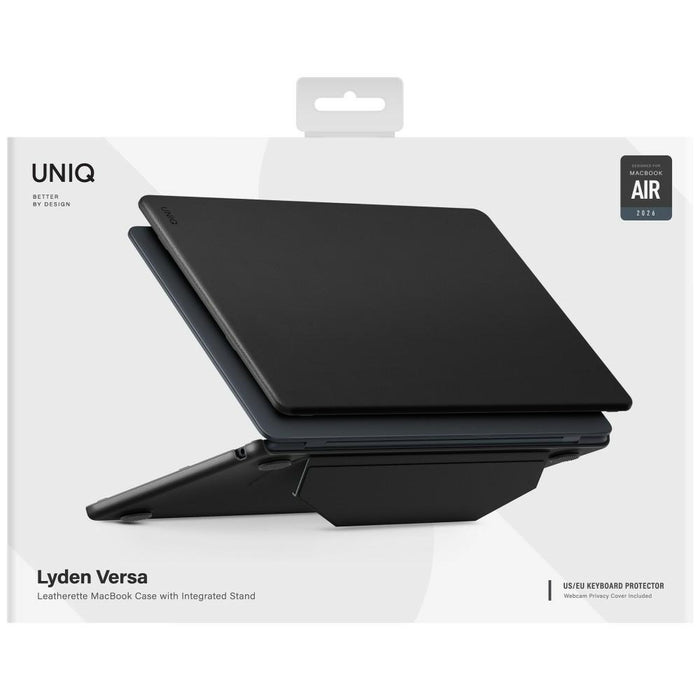 Калъф Uniq Lyden Versa за MacBook Air 13" 2022 / 2024 / 2025 / 2026 - Черен