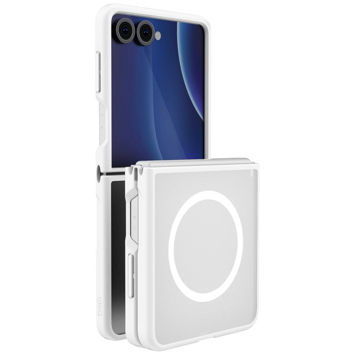Uniq Veren AF Magclick калъф за зареждане за Samsung Galaxy Z Flip 8 - бял