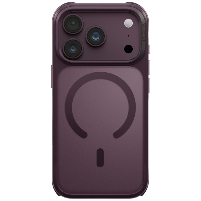 Uniq Veren Magclick калъф за зареждане за iPhone 18 Pro / 17 Pro - бордо