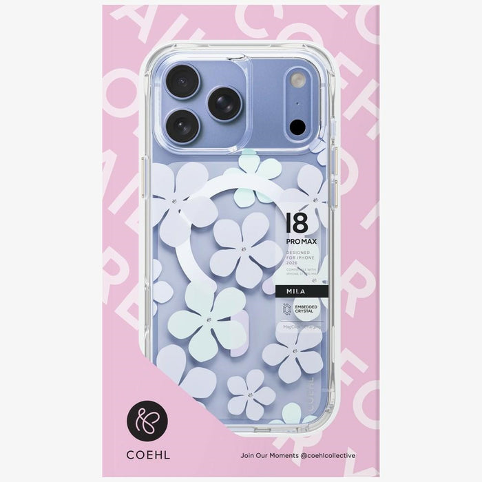 Uniq Coehl Mila магнитен калъф за зареждане за iPhone 18 Pro Max / 17 Pro Max - син