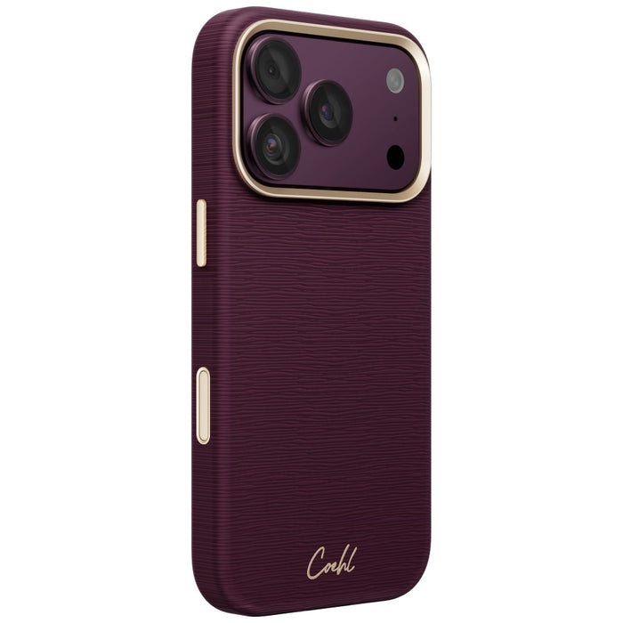 Uniq Coehl Mirelle Магнитен калъф за зареждане за iPhone 18 Pro / 17 Pro - бордо