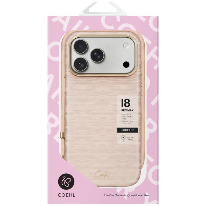 Uniq Coehl Mirelle магнитен калъф за зареждане за iPhone 18 Pro Max / 17 Pro Max - розов