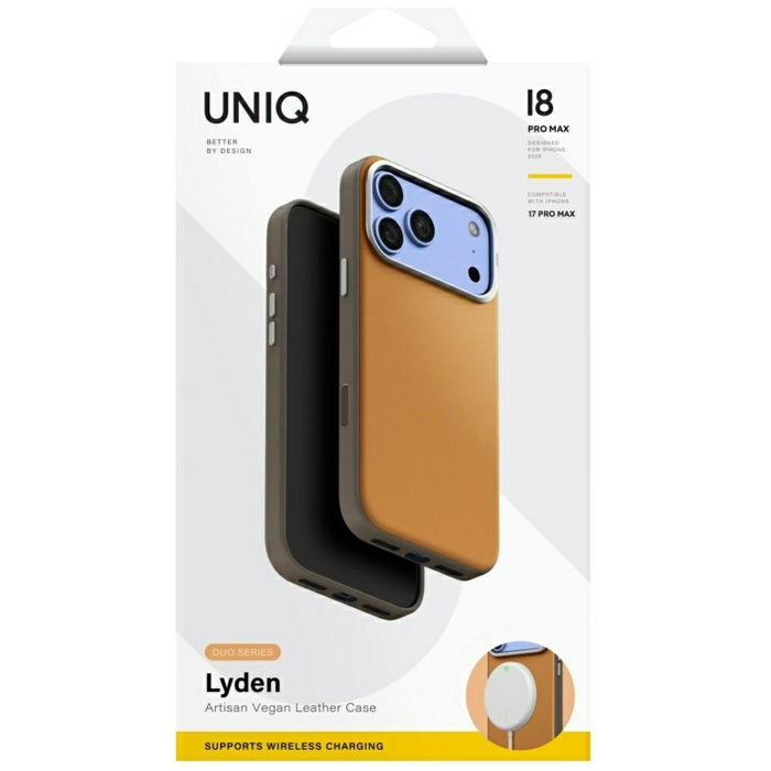 Uniq Lyden DS Magclick калъф за зареждане за iPhone 18 Pro Max / 17 Pro Max - светло оранжев