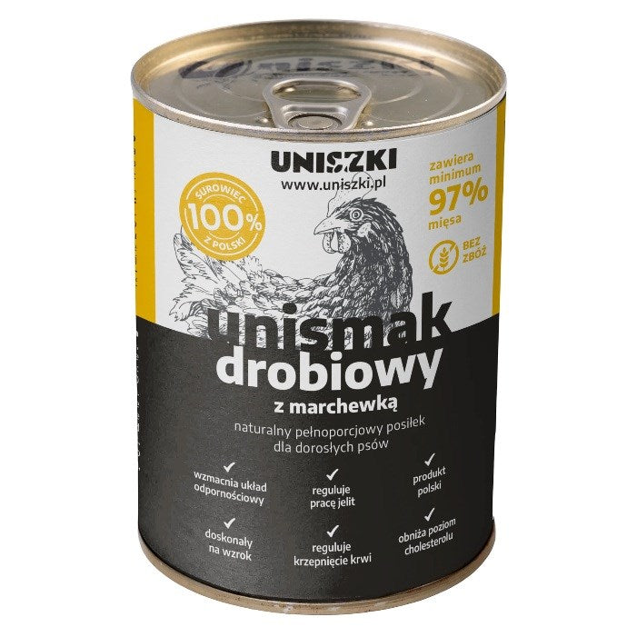 UNISZKI UNIsmak Mono Poultry - мокра храна за кучета - 400 г
