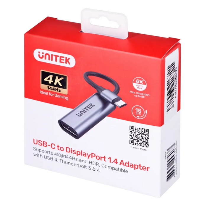 UNITEK АДАПТЕР USB-C DISPLAYPORT 1.4 8K@60HZ V1415A