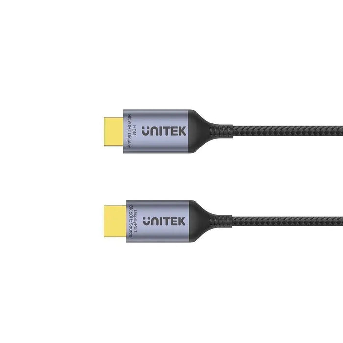 UNITEK КАБЕЛ DISPLAYPORT 1.4 КЪМ HDMI 2.1 8K 1.8M