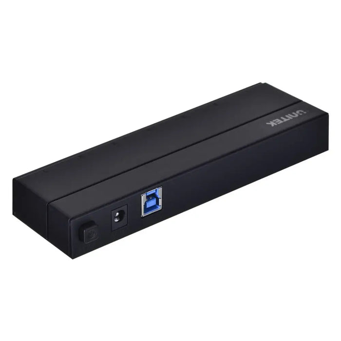 UNITEK ХЪБ USB-A + DC Y-3184; 7x USB 3.2 Gen 1 (3.1 Gen 1)
