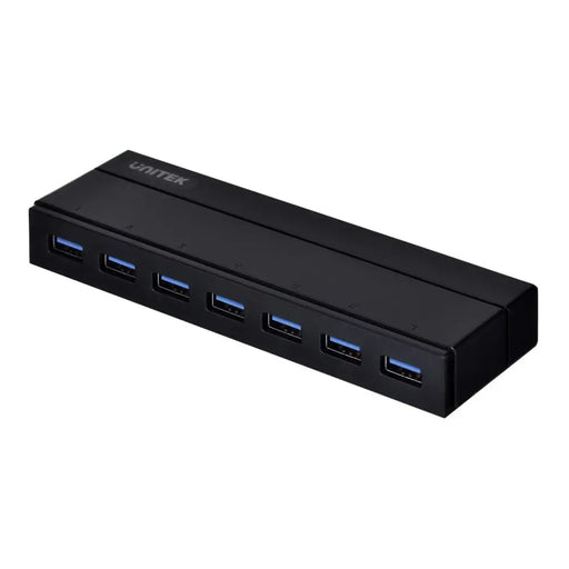 UNITEK ХЪБ USB-A + DC Y-3184; 7x USB 3.2 Gen 1 (3.1 Gen 1)