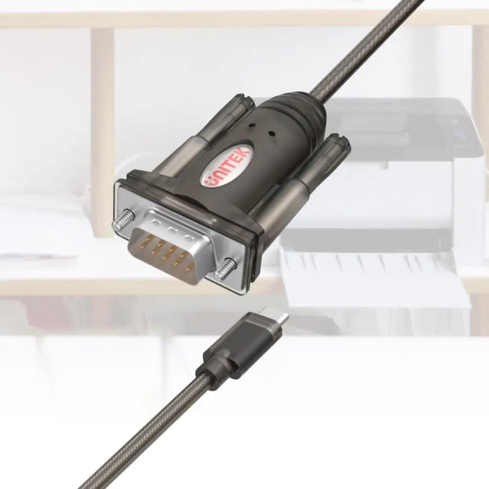 UNITEK Y-1105K сериен кабел Черен 1.5 m DB-9