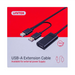 UNITEK Y-278 USB кабел USB 2.0 10 m 2 x USB A USB A Черен