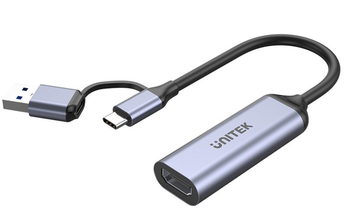 Видео грабер Unitek USB-C/A, 4K HDMI 1.4b