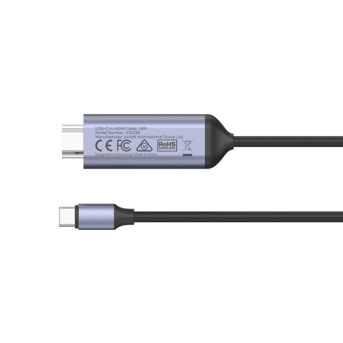 UNITEK USB-C към HDMI кабел – 8K, USB 4, HDR10+, 1.8 м