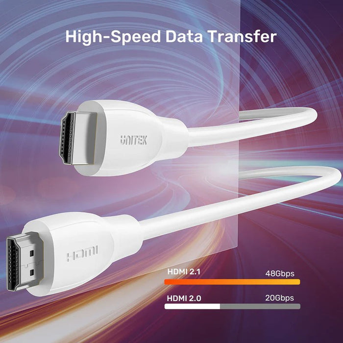 UNITEK HDMI 2.1 8K HDR кабел Бял 1.5 м