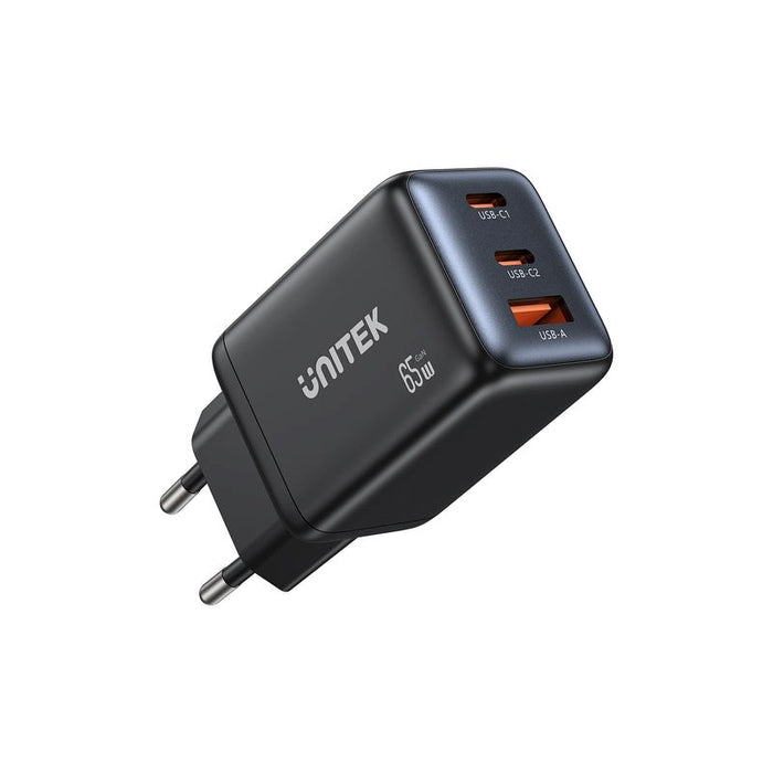 GAN 2xUSB-A, USB-C, PD 3.0, 65W мрежово зарядно устройство