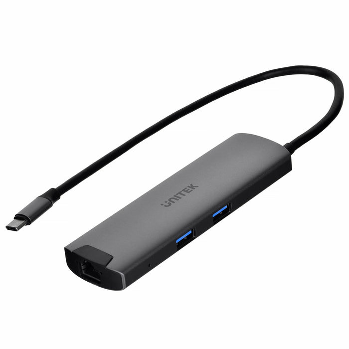 Unitek H1112F активен ХЪБ USB-C 5 Gbps, HDMI RJ-45 PD 100 W