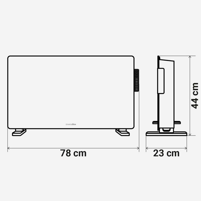 Керамична Печка за Стена Universal Blue 4022-UCPC9910-2 Бял