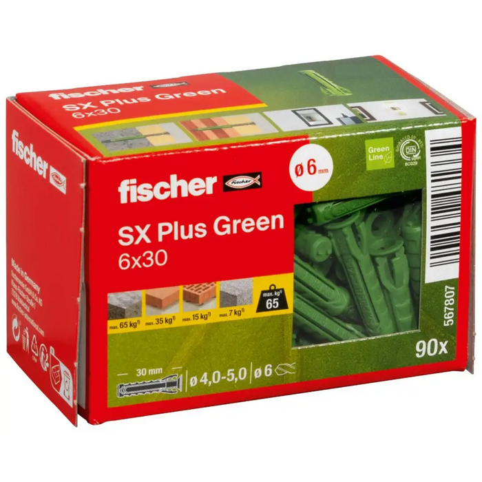 УНИВЕРСАЛЕН ДЮБЕЛ SX PLUS GR Ф6Х30ММ