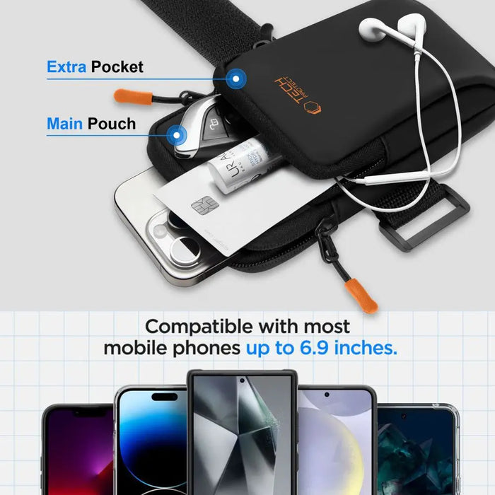 Универсален спортен калъф Tech-Protect M7 с лента за ръка