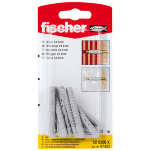 УНИВЕРСАЛЕН ДЮБЕЛ Ф6Х50ММ 10 БРОЯ FISCHER SX K