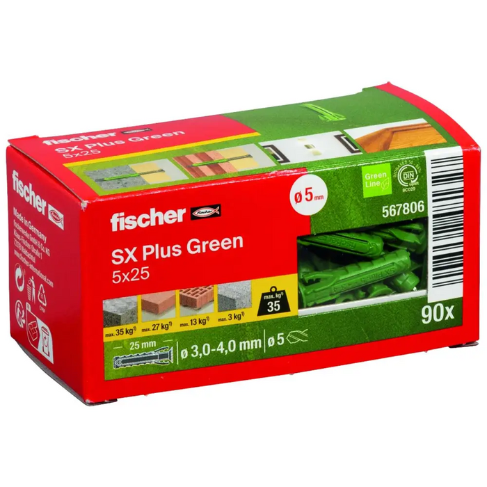 УНИВЕРСАЛЕН ДЮБЕЛ SX PLUS GR Ф5Х25ММ