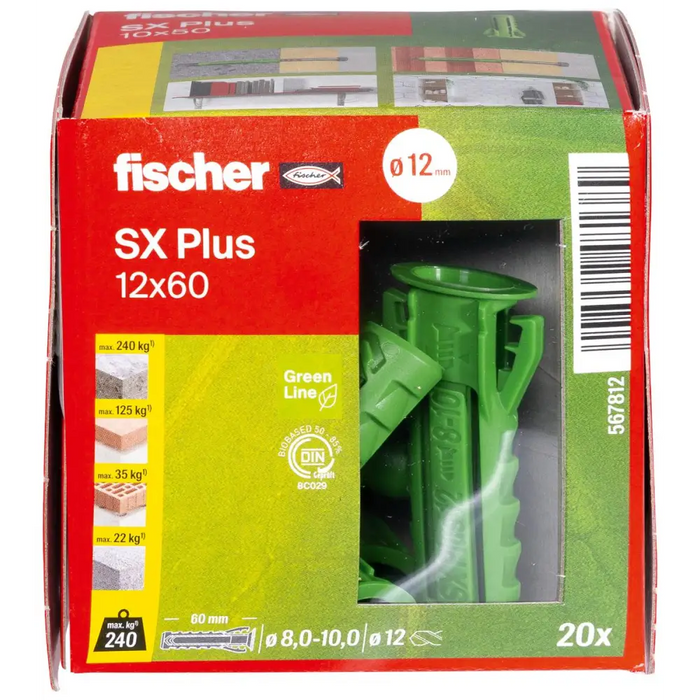 УНИВЕРСАЛЕН ДЮБЕЛ SX PLUS GR Ф12X60MM