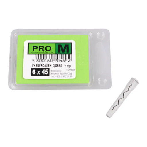 УНИВЕРСАЛЕН ДЮБЕЛ Ф6X45MM 7 БРОЯ PRO M