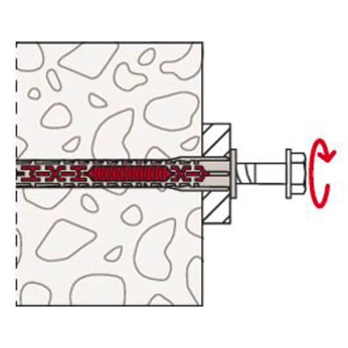 УНИВЕРСАЛЕН ДЮБЕЛ С ВИНТ 10X160 FUS K 4 БР. FISCHER DUOXPAND