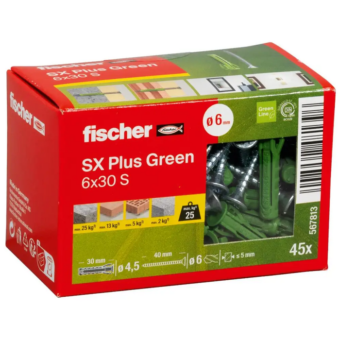 УНИВЕРСАЛЕН ДЮБЕЛ SX PLUS GR Ф6X30MM