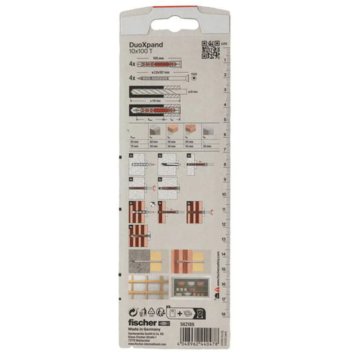 УНИВЕРСАЛЕН ДЮБЕЛ 10X100 T K 4 БР. FISCHER DUOXPAND