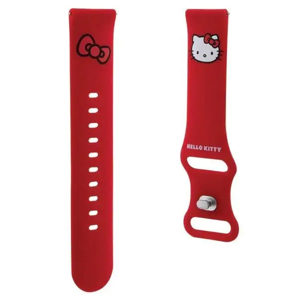 Универсална каишка Hello Kitty Silicone Head 20mm червена