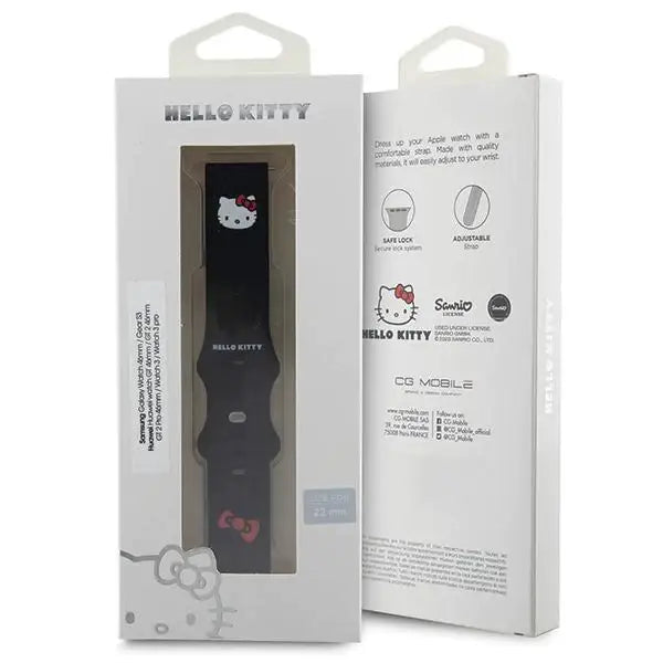 Универсална каишка Hello Kitty Silicone Head 22mm черна